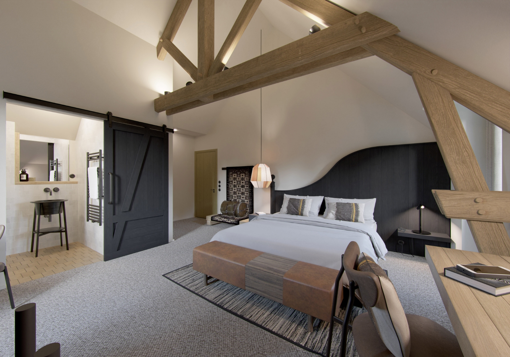 Accueil 2023 08 30 Chambre Ecuries Vue C soir