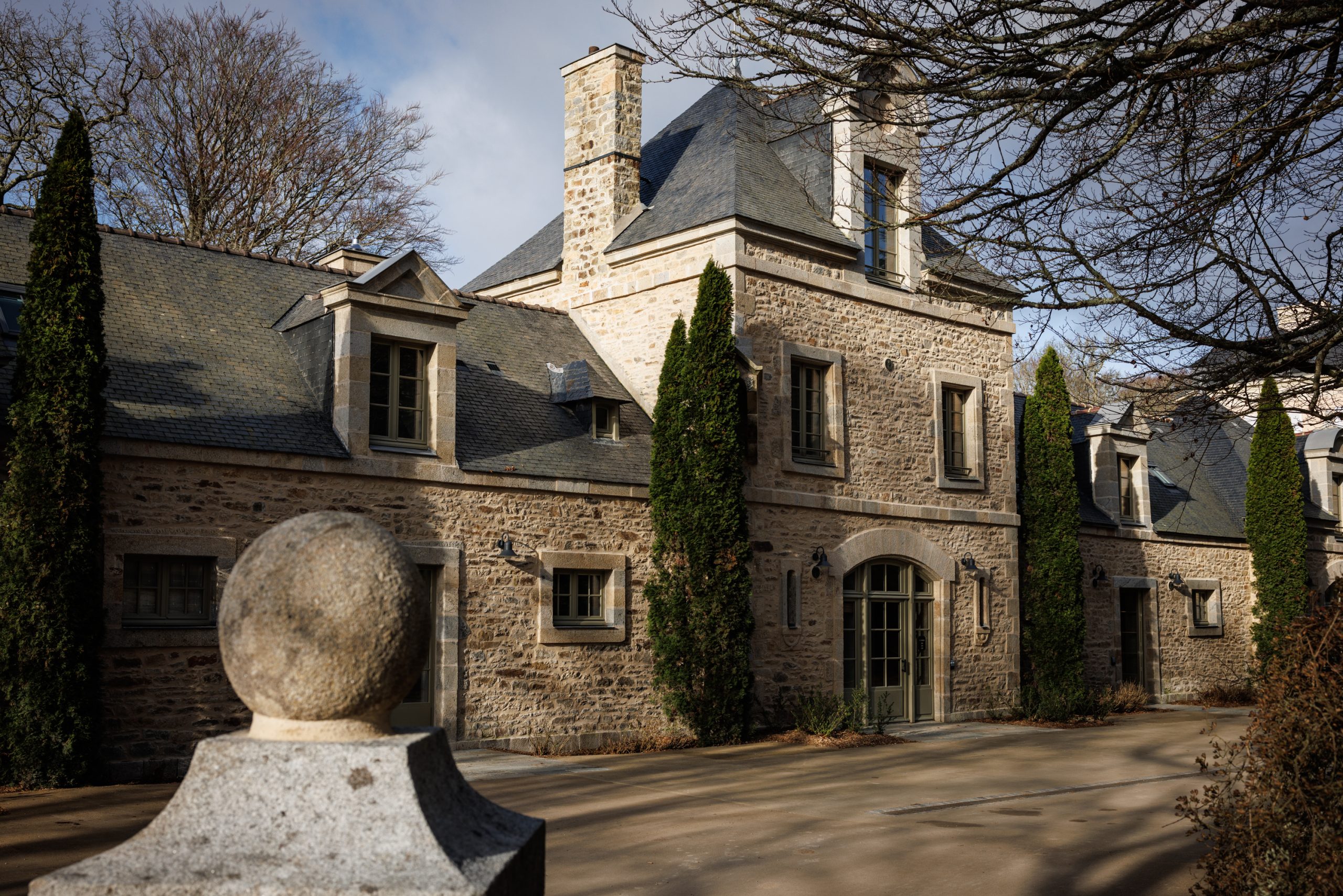 Manoir en pierre, architecture classique - hotel 4 etoiles bretagne