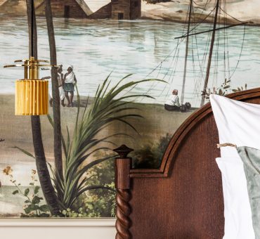 Schloss-Tapeten auf Domaine de Locguénolé in der Bretagne